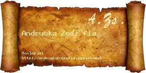 Andruska Zsófia névjegykártya