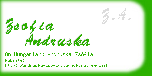 zsofia andruska business card
